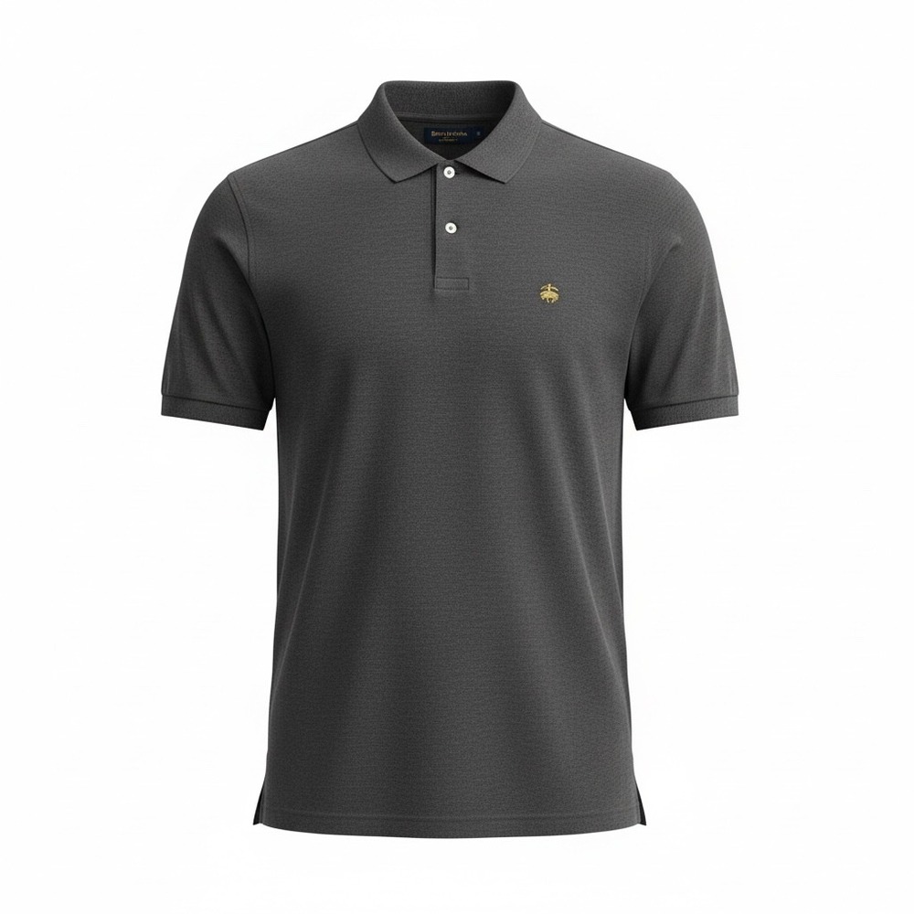 Brooks Brothers 346 Performance Polo Shirt Mens Large Gray Original Fit Cotton